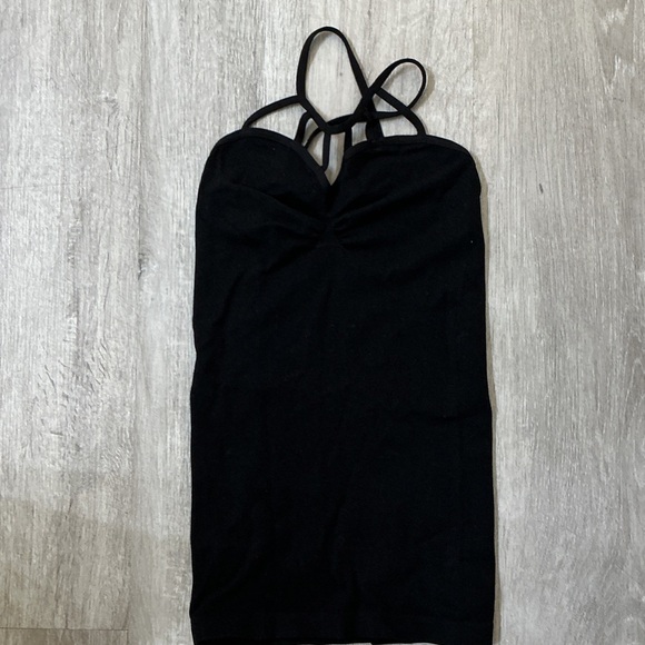 Black Strappy Halter Top - Picture 1 of 2
